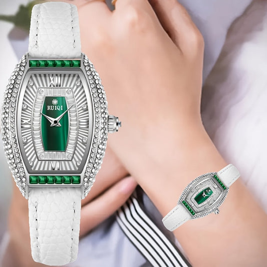 Women's Quartz Watch - 's Vintage Tonneau RUIQI Elegant Analog PU Leather Strap Alloy Case Round - main product view