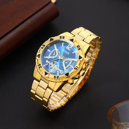 Men's Quartz Watch - Set for 6pcs Stainless Steel Analog Wristwatch Date Display Round Dial - product detail view 33