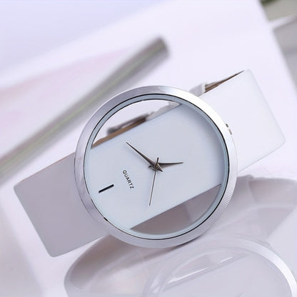 Women's Quartz Watch - Skeleton Transparent Clear Dial Wristwatch Creative Analog See-Through - product detail view 5