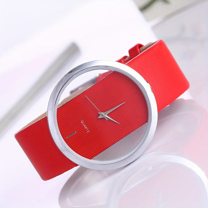 Women's Quartz Watch - Skeleton Transparent Clear Dial Wristwatch Creative Analog See-Through - product detail view 10