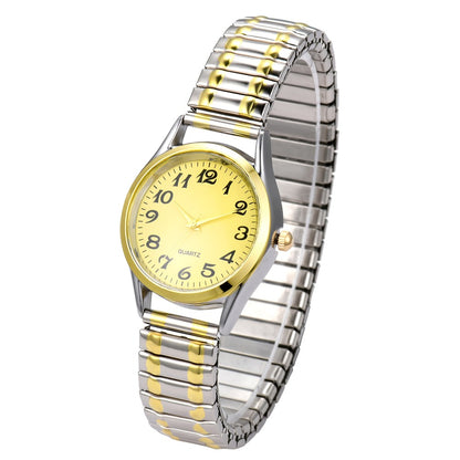 Women's Quartz Watch - Stretch Strap for Girls Elastic Alloy Band Wristwatch Luminous Hands Large - product detail view 11