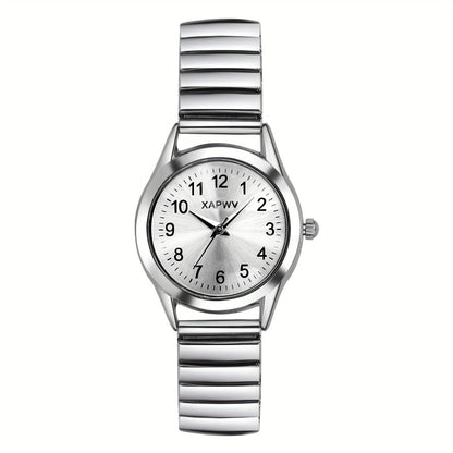 Women's Quartz Watch - Stretch Strap for Girls Elastic Alloy Band Wristwatch Luminous Hands Large - product detail view 18