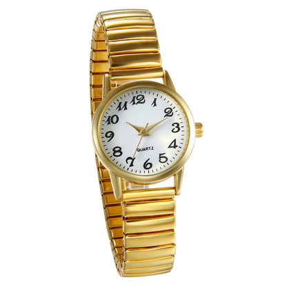 Women's Quartz Watch - Stretch Strap for Girls Elastic Alloy Band Wristwatch Luminous Hands Large - product detail view 22