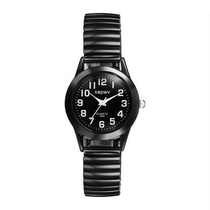 Women's Quartz Watch - Stretch Strap for Girls Elastic Alloy Band Wristwatch Luminous Hands Large - product detail view 23
