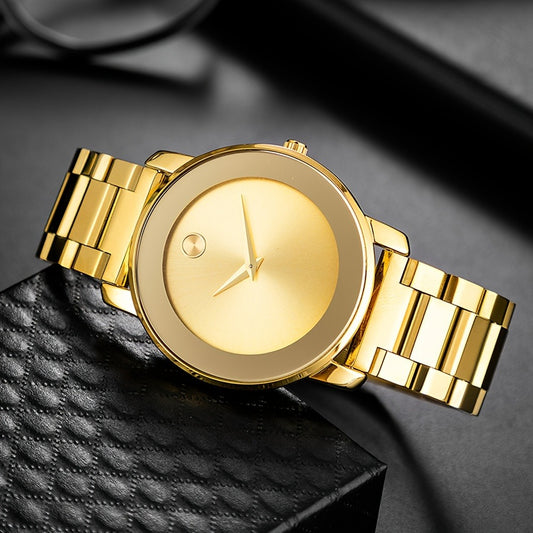 Men's Quartz Watch - Ultra-Thin Minimalist 's | Stainless Steel Wristwatch with Round Dial - main product view