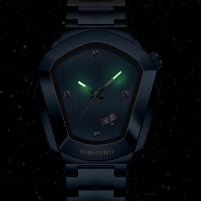 Men's Quartz Watch - Unique Irregular Dial for - Minimalist Business Wristwatch, Alloy Case & - product detail view 5