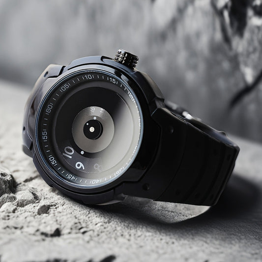 Men's Quartz Watch - Unisex Sport | Creative Design Wristwatch with Round Dial & Rubber Strap - main product view