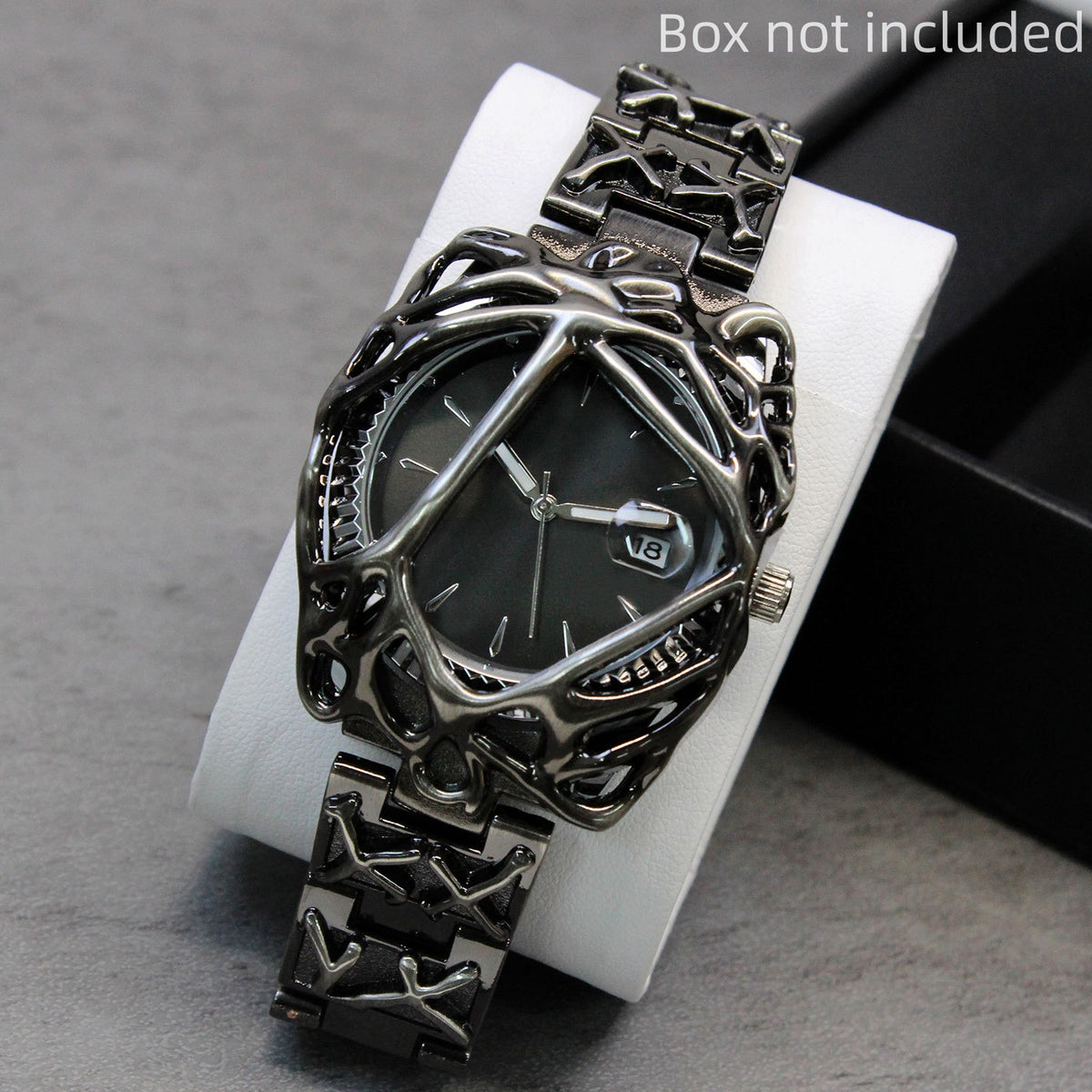 Men's Quartz Watch - Y2K Spider Web for Punk Gothic Wristwatch with Unique Spider Web Dial - product detail view 12