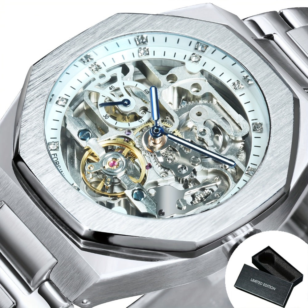 Men's Watch - FORSINING Skeleton Tourbillon Automatic Mechanical for Luminous Hands - product detail view 7