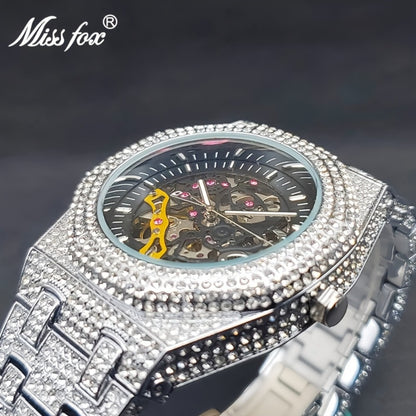 Men's Watch - Iced Out Automatic Mechanical for & Women Hip Hop Luxury Large Dial, Full - product detail view 4