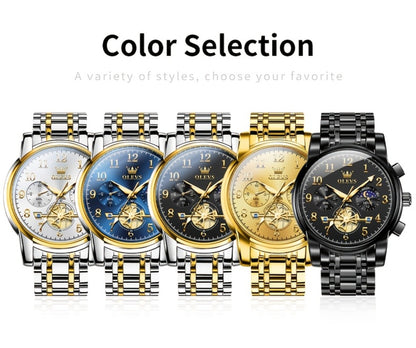 Men's Watch - OLEVS Big Face for - Luxury Stainless Steel Luminous Dress , Easy to Read - product detail view 25