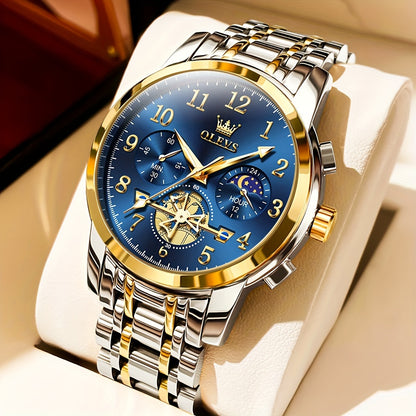Men's Watch - OLEVS Big Face for - Luxury Stainless Steel Luminous Dress , Easy to Read - product detail view 26