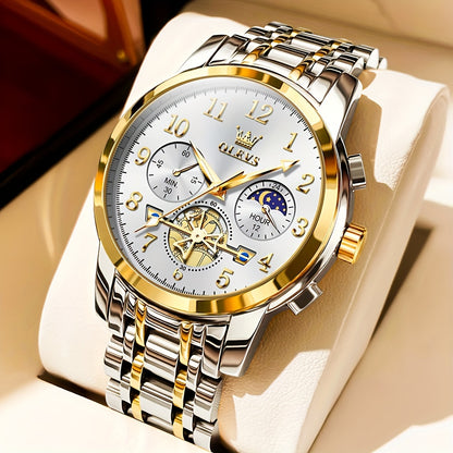Men's Watch - OLEVS Big Face for - Luxury Stainless Steel Luminous Dress , Easy to Read - product detail view 28