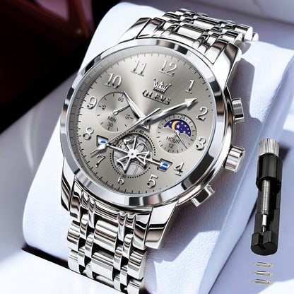 Men's Watch - OLEVS 's Luxury Dress Big Face, Waterproof, Luminous, Calendar, Stainless - product detail view 12