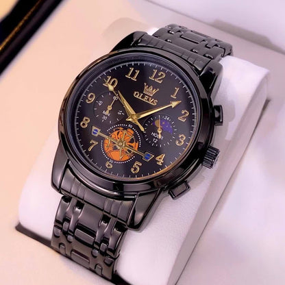 Men's Watch - OLEVS 's Luxury Dress Big Face, Waterproof, Luminous, Calendar, Stainless - product detail view 17