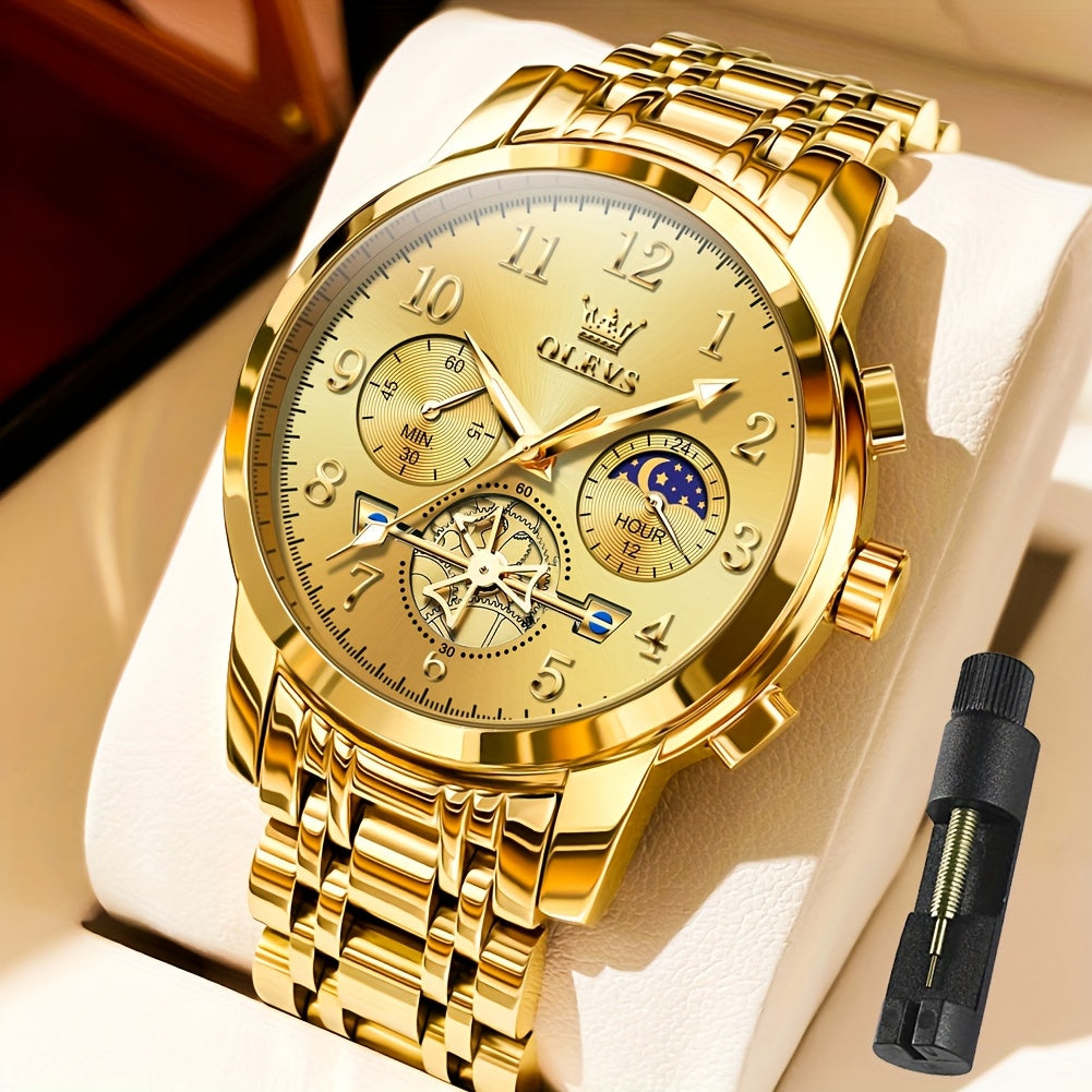 Men's Watch - OLEVS 's Luxury Dress Big Face, Waterproof, Luminous, Calendar, Stainless - product detail view 31