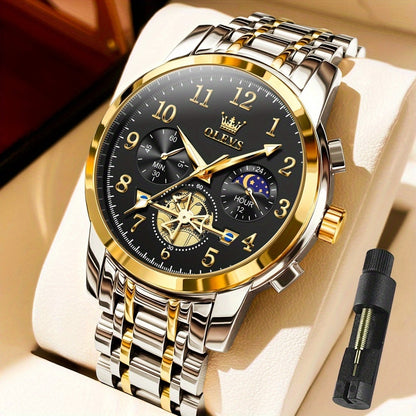 Men's Watch - OLEVS 's Luxury Dress Big Face, Waterproof, Luminous, Calendar, Stainless - product detail view 35
