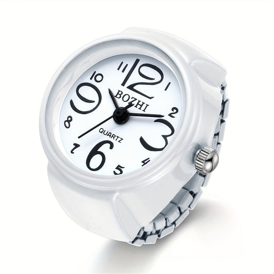 Men's Watch - Ring Large Digital Dial Elastic Band Handmade Finger Unisex Fashion - main product view