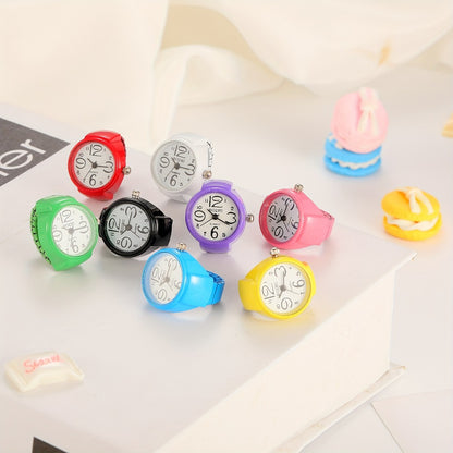 Men's Watch - Ring Large Digital Dial Elastic Band Handmade Finger Unisex Fashion - product detail view 10
