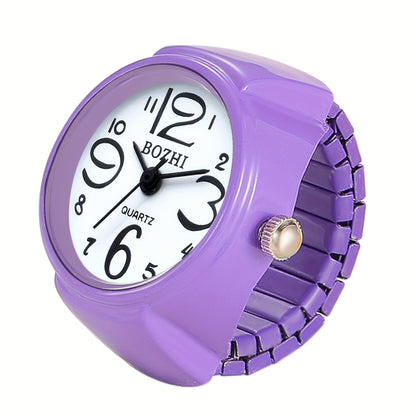 Men's Watch - Ring Large Digital Dial Elastic Band Handmade Finger Unisex Fashion - product detail view 17