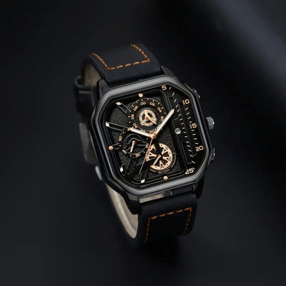 Men's Watch - 's 2-Piece Set Triangle Dial Silicone Strap & Retro Square Dial Faux - product detail view 26
