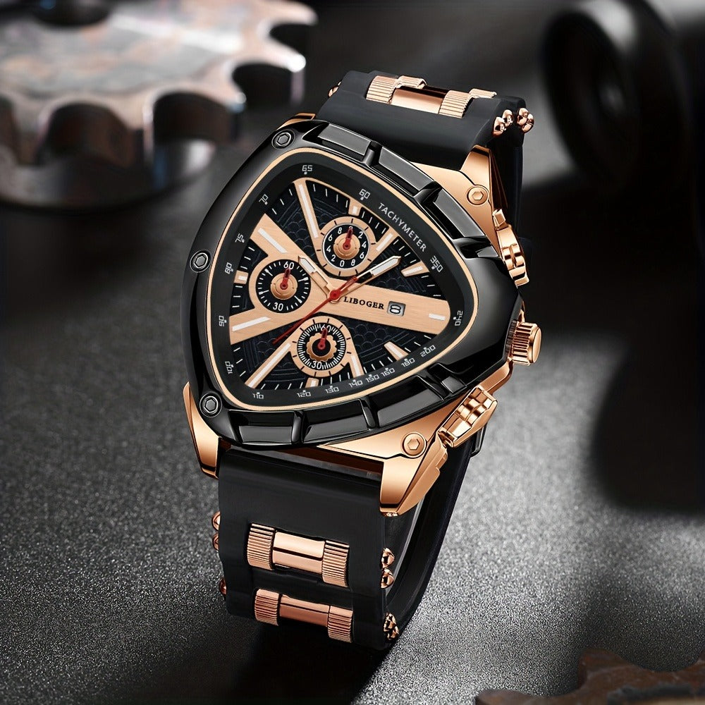Men's Watch - 's 2-Piece Set Triangle Dial Silicone Strap & Retro Square Dial Faux - product detail view 34