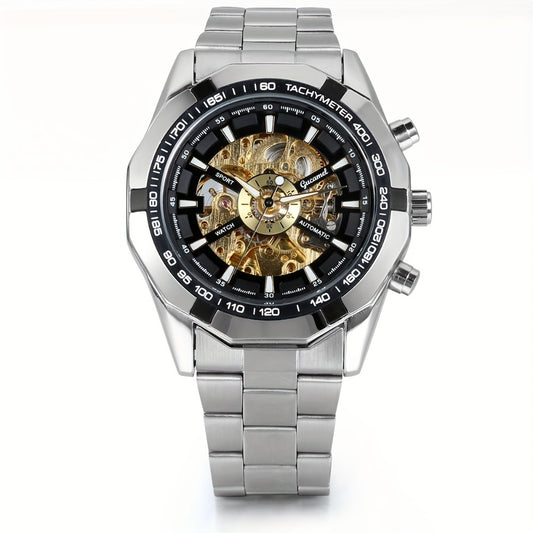 Men's Watch - 's Automatic Skeleton | Self-Winding Mechanical Wristwatch with Open Heart - main product view