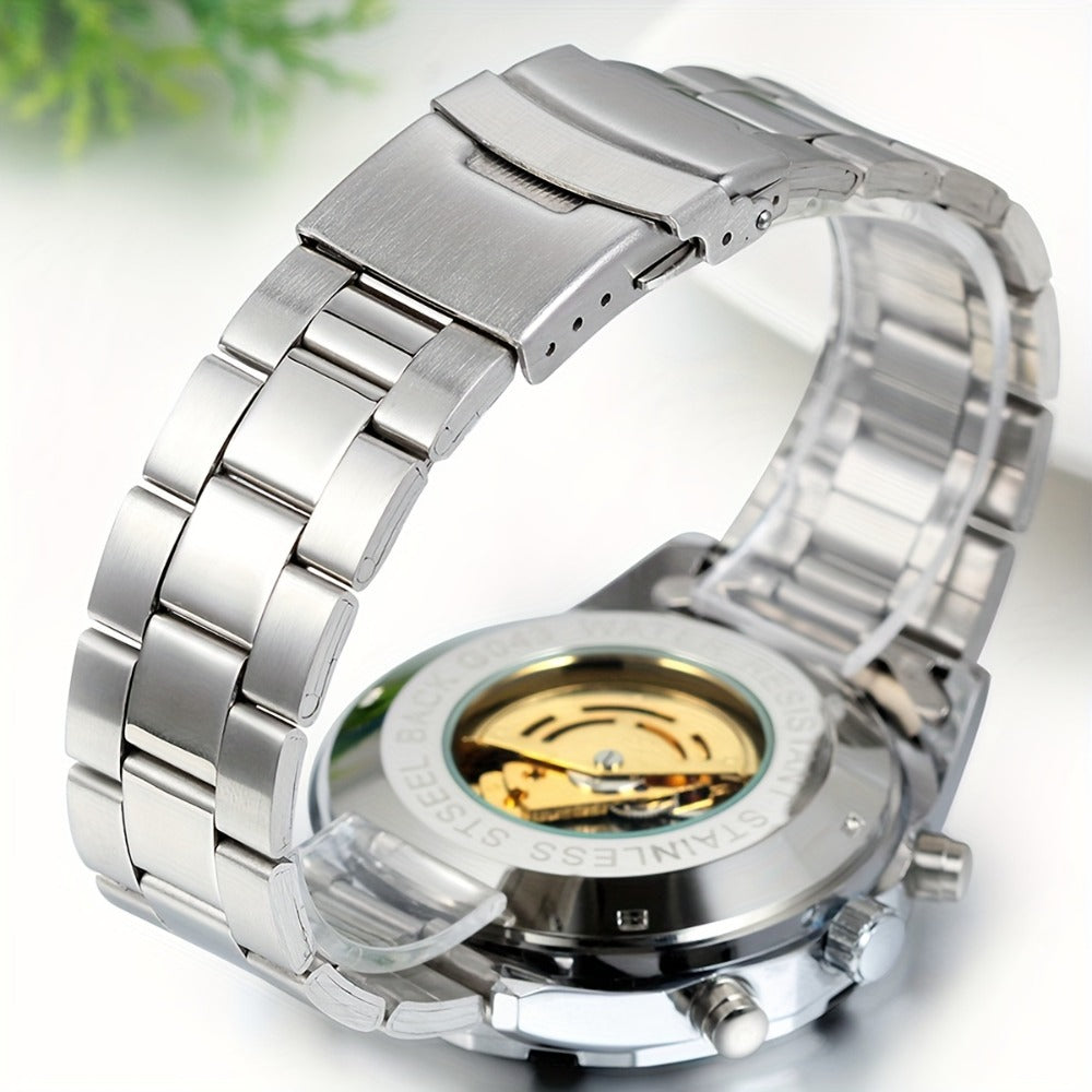 Men's Watch - 's Automatic Skeleton | Self-Winding Mechanical Wristwatch with Open Heart - product detail view 5