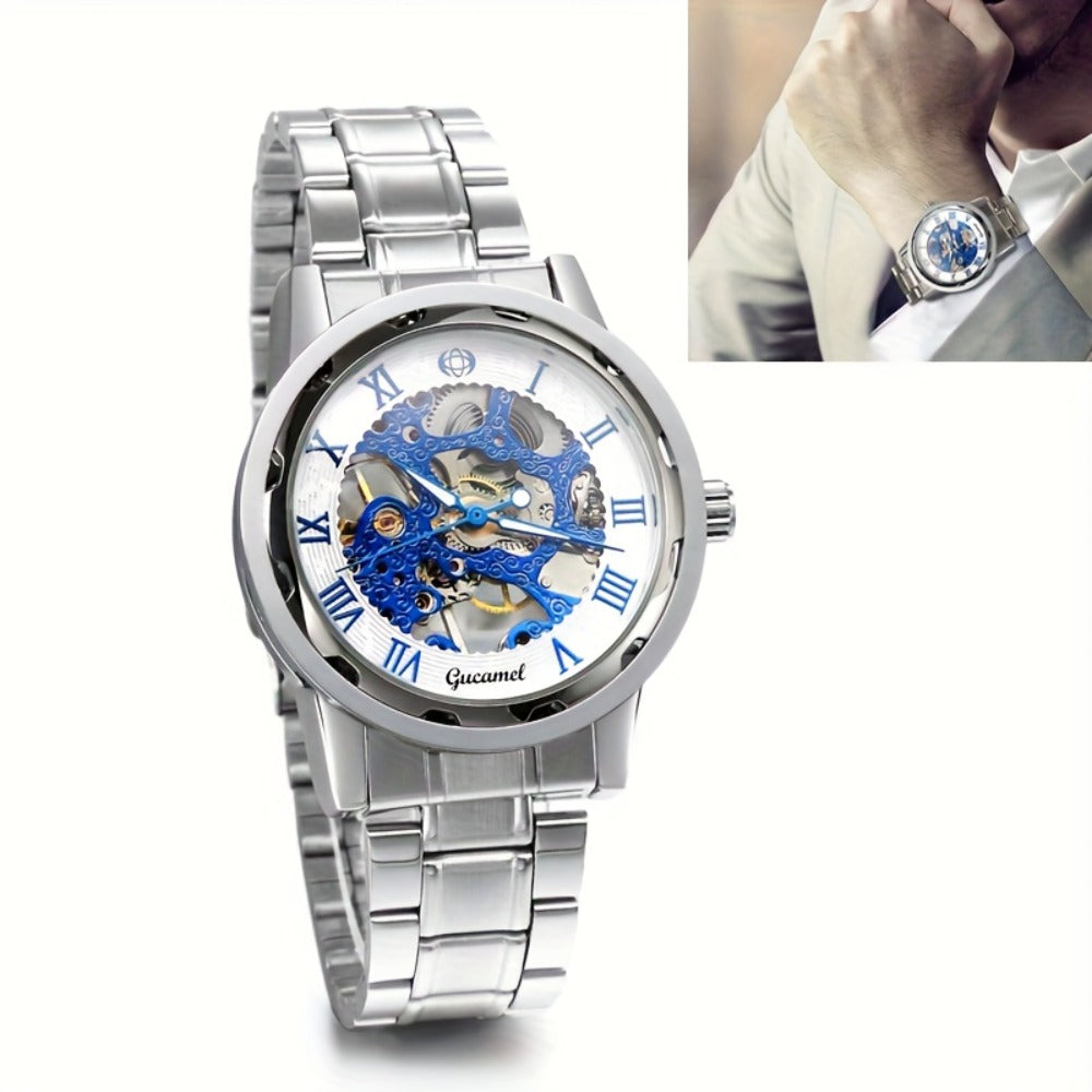 Men's Watch - 's Automatic Skeleton | Self-Winding Mechanical Wristwatch with Open Heart - product detail view 8
