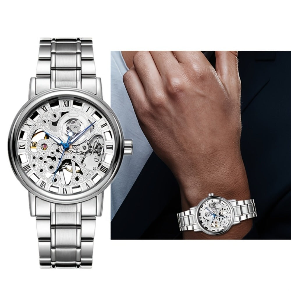 Men's Watch - 's Automatic Skeleton | Self-Winding Mechanical Wristwatch with Open Heart - product detail view 11