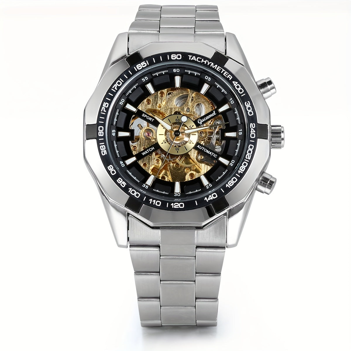 Men's Watch - 's Automatic Skeleton | Self-Winding Mechanical Wristwatch with Open Heart - product detail view 13