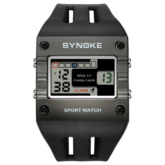 Men's Watch - 's Digital LED Rectangle Large Face, Easy-to-Read Display, Multifunctional - main product view