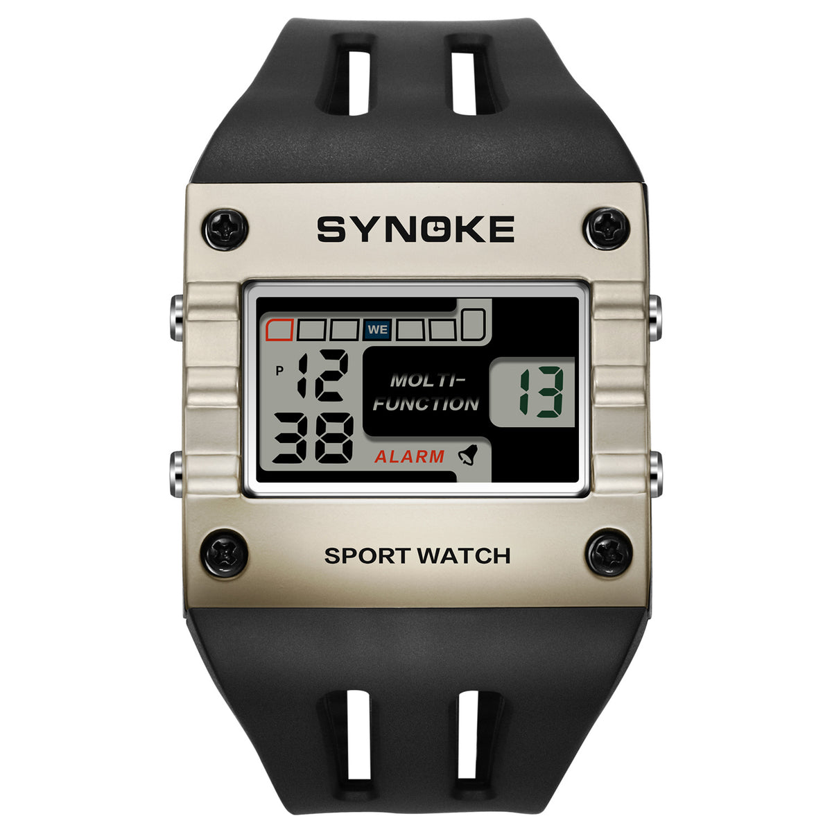 Men's Watch - 's Digital LED Rectangle Large Face, Easy-to-Read Display, Multifunctional - product detail view 7