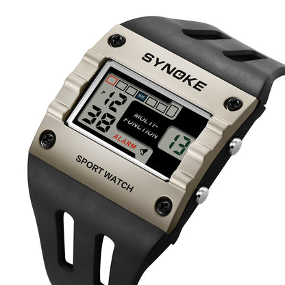 Men's Watch - 's Digital LED Rectangle Large Face, Easy-to-Read Display, Multifunctional - product detail view 8