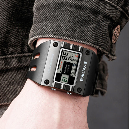 Men's Watch - 's Digital LED Rectangle Large Face, Easy-to-Read Display, Multifunctional - product detail view 11