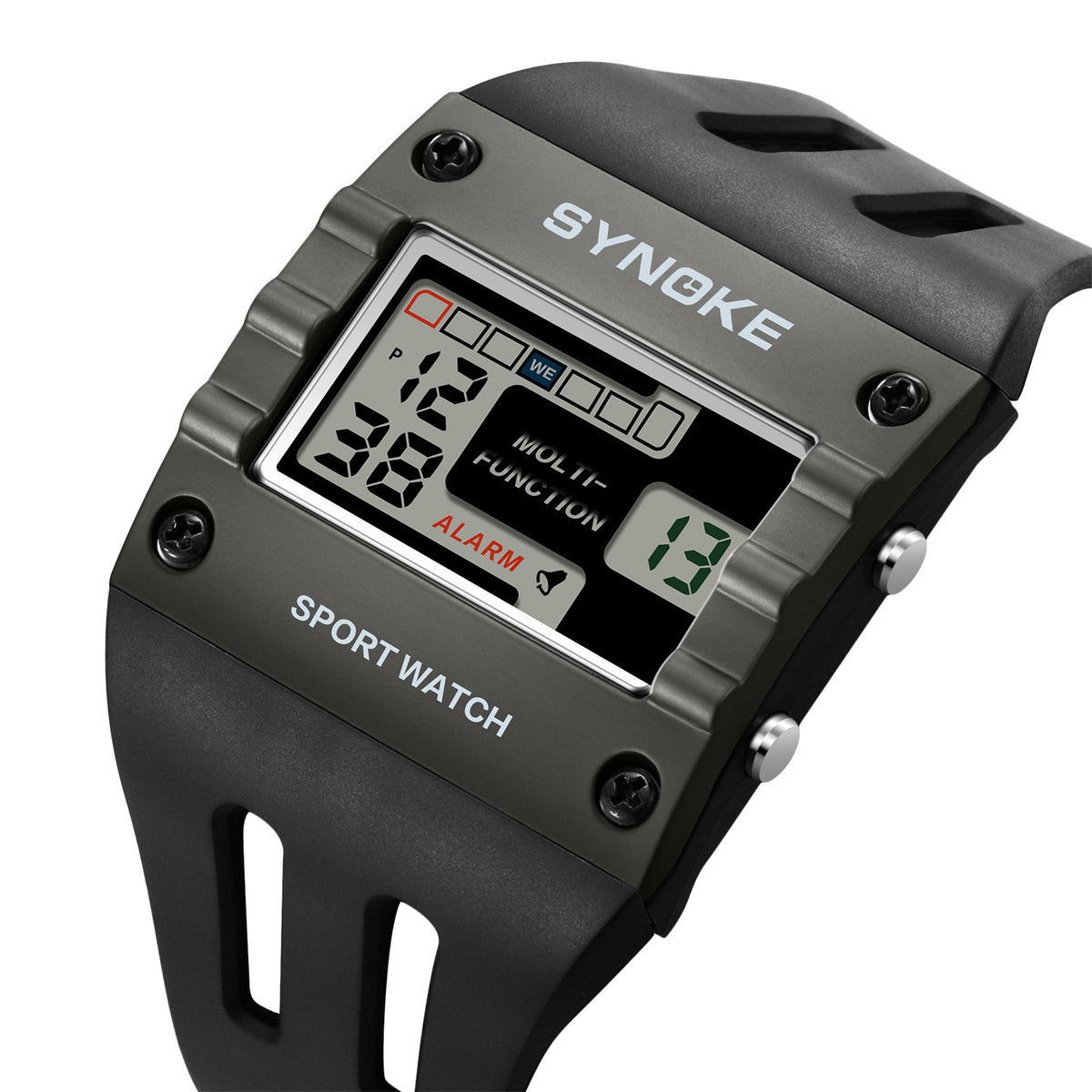 Men's Watch - 's Digital LED Rectangle Large Face, Easy-to-Read Display, Multifunctional - product detail view 14