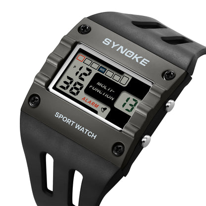 Men's Watch - 's Digital LED Rectangle Large Face, Easy-to-Read Display, Multifunctional - product detail view 14