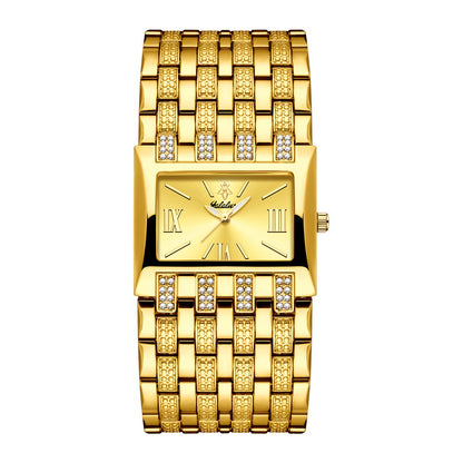 Men's Watch - 's Fashion Yalalusi Luminous Hands Rhinestone Dial Gold Silver Business - product detail view 3