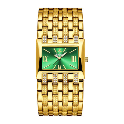 Men's Watch - 's Fashion Yalalusi Luminous Hands Rhinestone Dial Gold Silver Business - product detail view 11