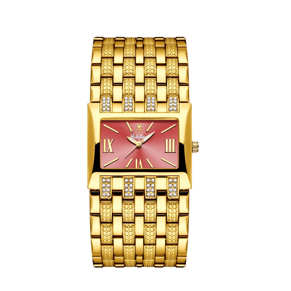 Men's Watch - 's Fashion Yalalusi Luminous Hands Rhinestone Dial Gold Silver Business - product detail view 12