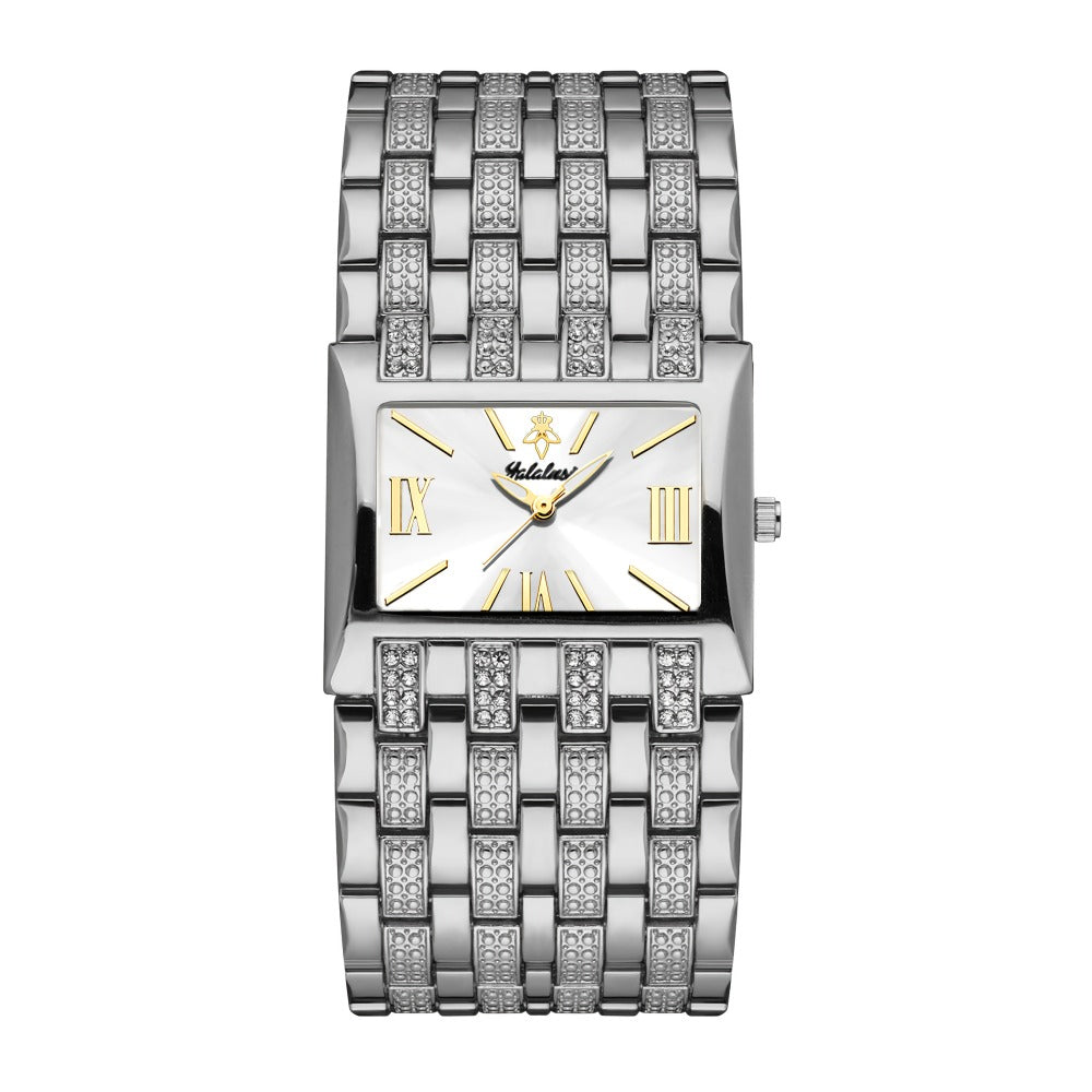 Men's Watch - 's Fashion Yalalusi Luminous Hands Rhinestone Dial Gold Silver Business - product detail view 13