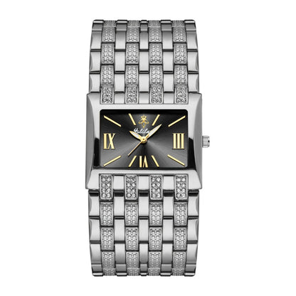 Men's Watch - 's Fashion Yalalusi Luminous Hands Rhinestone Dial Gold Silver Business - product detail view 14