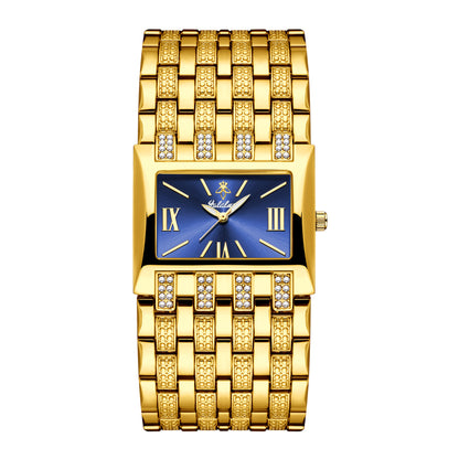 Men's Watch - 's Fashion Yalalusi Luminous Hands Rhinestone Dial Gold Silver Business - product detail view 16
