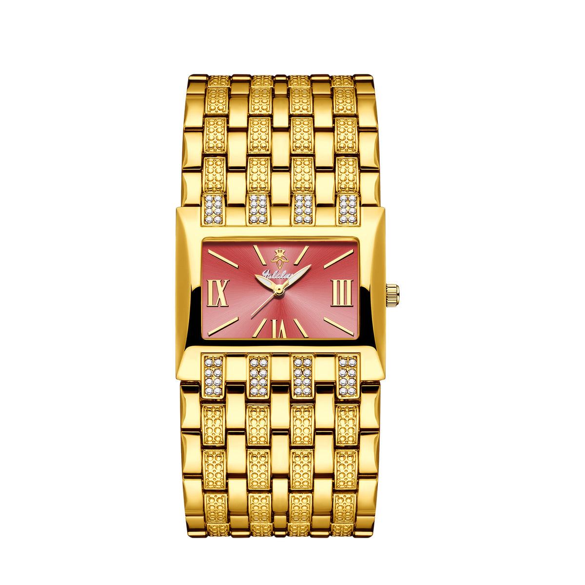 Men's Watch - 's Fashion Yalalusi Luminous Hands Rhinestone Dial Gold Silver Business - product detail view 18