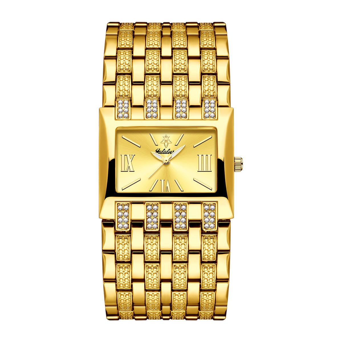Men's Watch - 's Fashion Yalalusi Luminous Hands Rhinestone Dial Gold Silver Business - product detail view 19