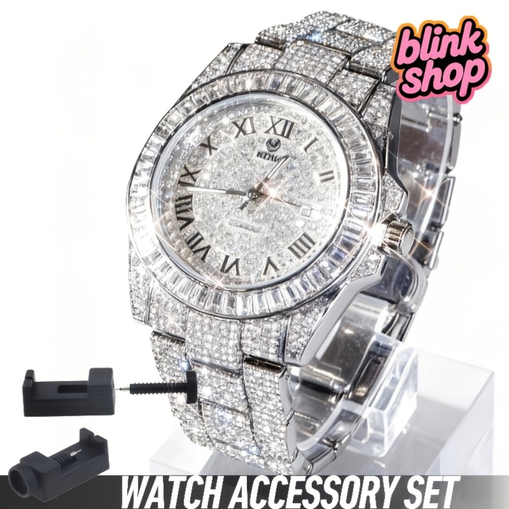 Men's Watch - 's Gift Set Galaxy Starry Sky Bling Duo Stage Decorative with Adjuster - product detail view 3