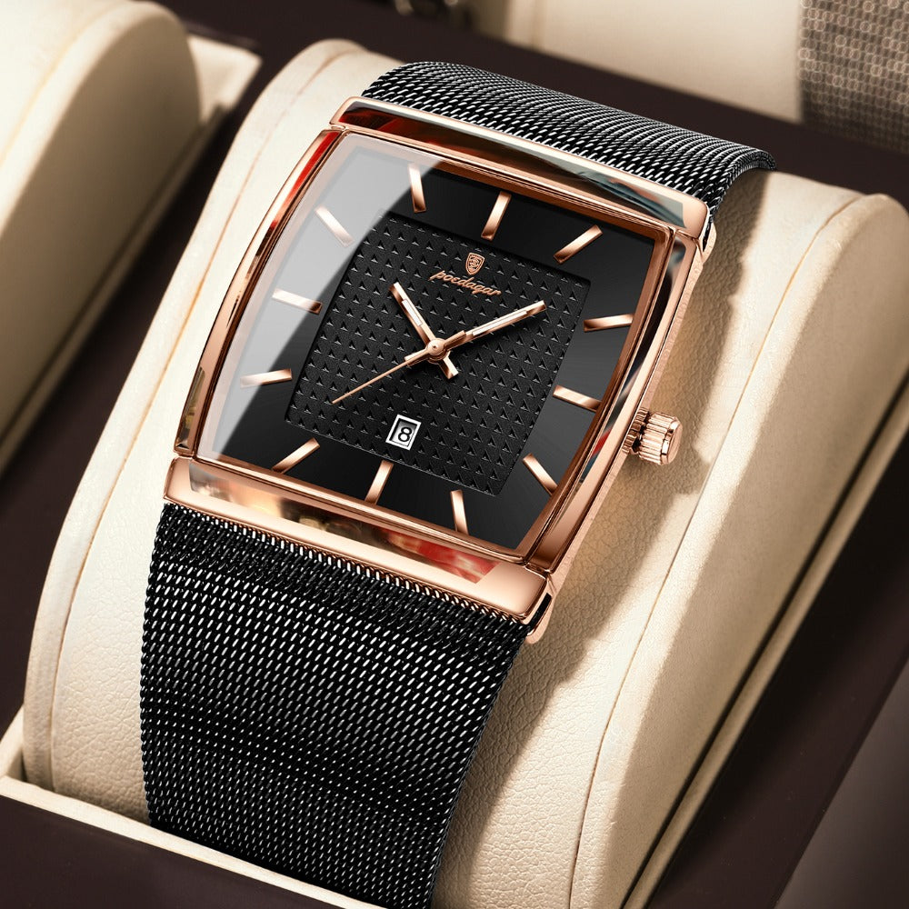 Men's Watch - 's Waterproof Fashion 3ATM Water Resistant, Stainless Steel Mesh Band - product detail view 3