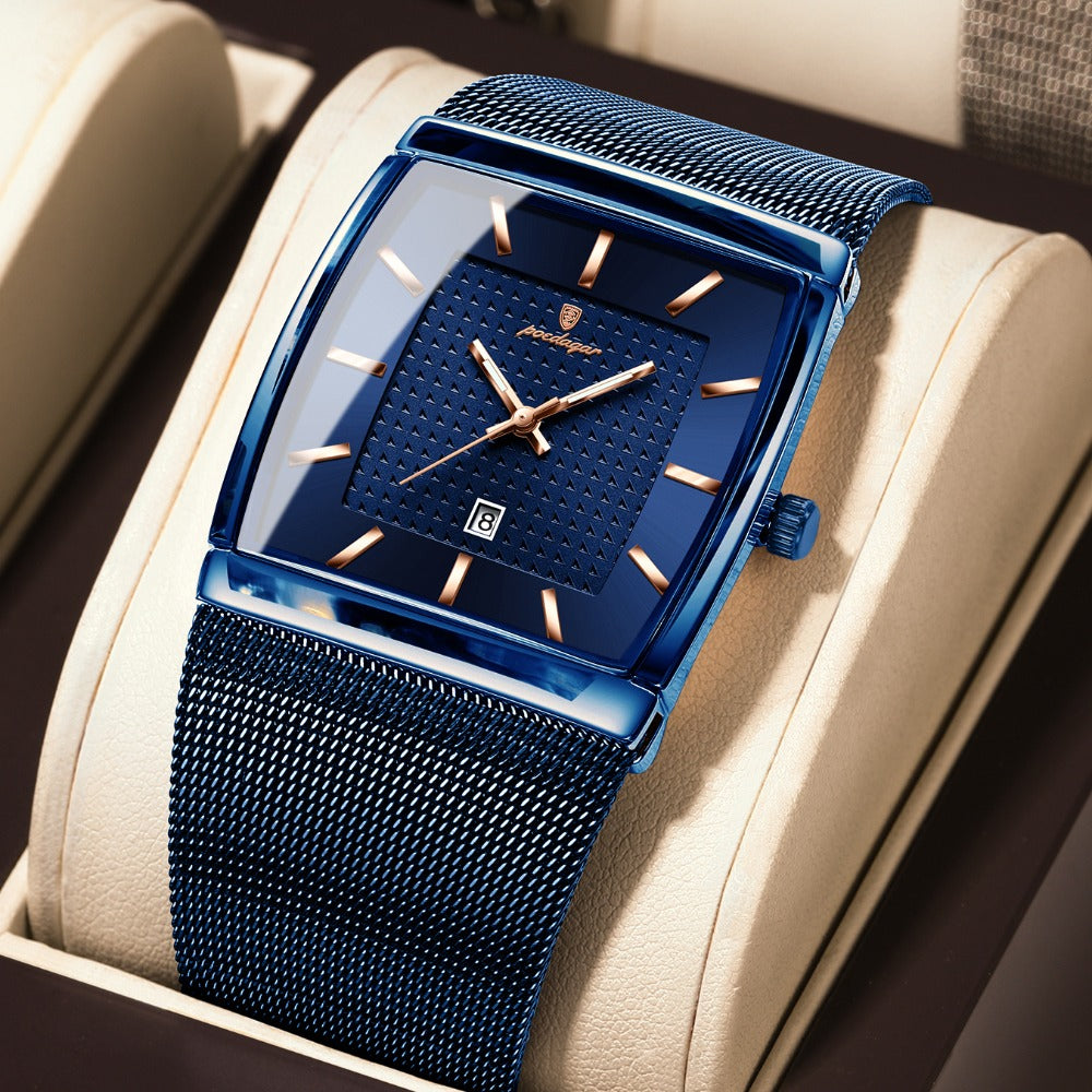 Men's Watch - 's Waterproof Fashion 3ATM Water Resistant, Stainless Steel Mesh Band - product detail view 12