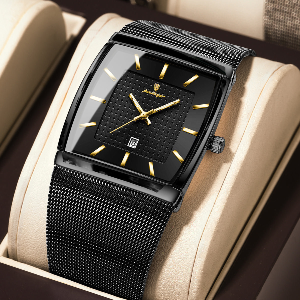 Men's Watch - 's Waterproof Fashion 3ATM Water Resistant, Stainless Steel Mesh Band - product detail view 32