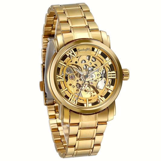 Men's Watch - Skeleton Automatic Mechanical for - Luxury Stainless Steel Transparent - main product view